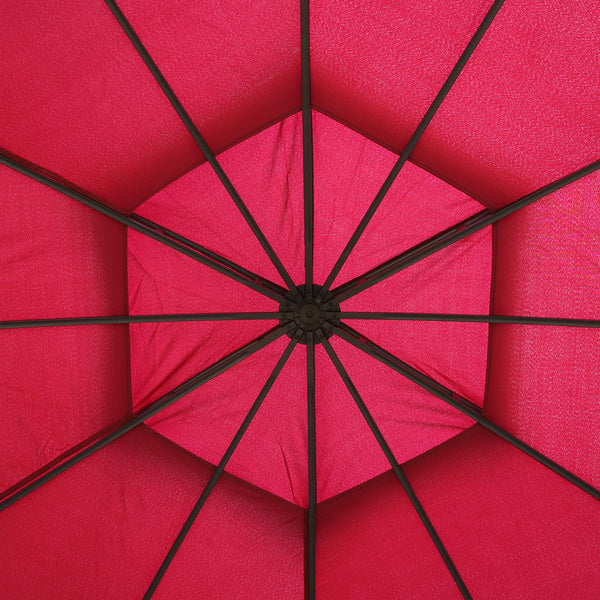 online Gazebo da Giardino in Acciaio Ø3,5 m con Teli Laterali Bordeaux