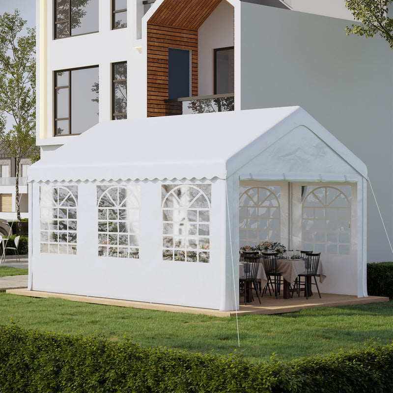 Tendostruttura per Feste Matrimonio in Acciaio Impermeabile Bianco 6x4x2.8m 