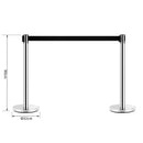 2 Colonnine Tendinastro di 2m in Acciaio Inox e Nylon Ø32x90 cm 