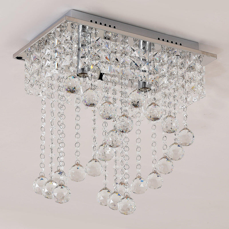 Lampadario a Sospensione Moderno in Cristallo 40x25x40 cm 