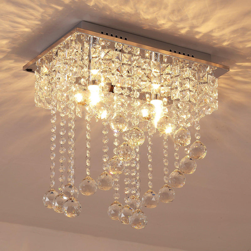 Lampadario a Sospensione Moderno in Cristallo 40x25x40 cm 