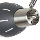 Plafoniera con 3 Faretti LED da Soffitto Orientabili in Metallo Cromato Nero Ø13x16x55 cm 