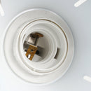 Plafoniera con 3 Faretti LED da Soffitto Orientabili in Metallo Cromato Grigio Ø13x16x55 cm 