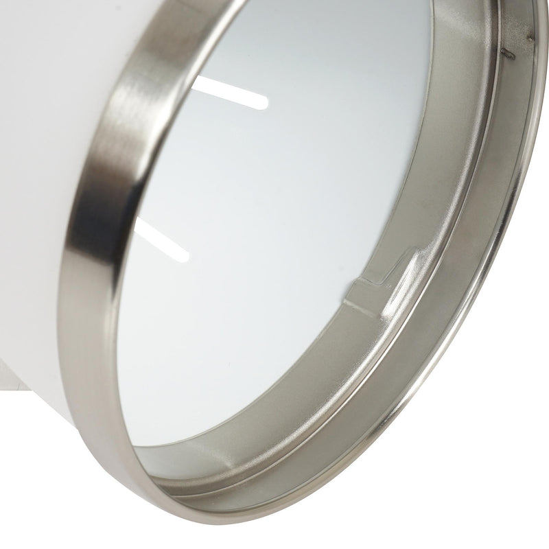 Plafoniera con 3 Faretti LED da Soffitto Orientabili in Metallo Cromato Bianco Ø13x16x55 cm 