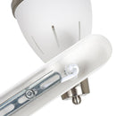 Plafoniera con 3 Faretti LED da Soffitto Orientabili in Metallo Cromato Bianco Ø13x16x55 cm 