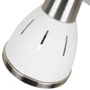 Plafoniera con 4 Faretti LED da Soffitto Orientabili in Metallo Cromato Bianco Ø13x16x72 cm 