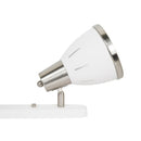 Plafoniera con 4 Faretti LED da Soffitto Orientabili in Metallo Cromato Bianco Ø13x16x72 cm 