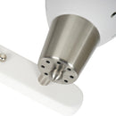 Plafoniera con 4 Faretti LED da Soffitto Orientabili in Metallo Cromato Bianco Ø13x16x72 cm 