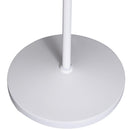 Lampada da Terra Bianca Paralume Regolabile in Metallo e Legno 