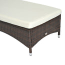 Lettino da Giardino Prendisole Relax in Rattan Sintetico Marrone 