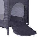 Lettino da Viaggio per Bambini Pieghevole con Borsa e Materassino in Tessuto Oxford Grigio Scuro 