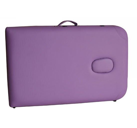Lettino da Massaggio Fisioterapia Pieghevole con 2 Zone Viola 182x60 cm 