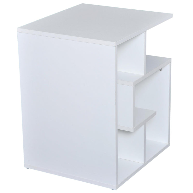 Libreria a 3 livelli in Legno Bianco 45x40x55 cm 