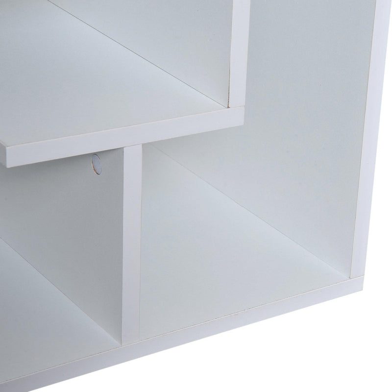 Libreria a 3 livelli in Legno Bianco 45x40x55 cm 
