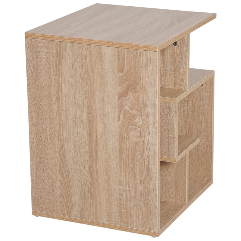 Libreria a 3 livelli in Legno Rovere 45x40x55 cm 