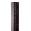 Libreria Mobiletto Colonna da Parete con Mensole in Legno Marrone 21x20x175 cm 