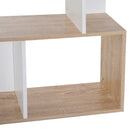 Libreria di Design Moderno 4 ripiani Legno Naturale e Bianco 60x24x148 cm 