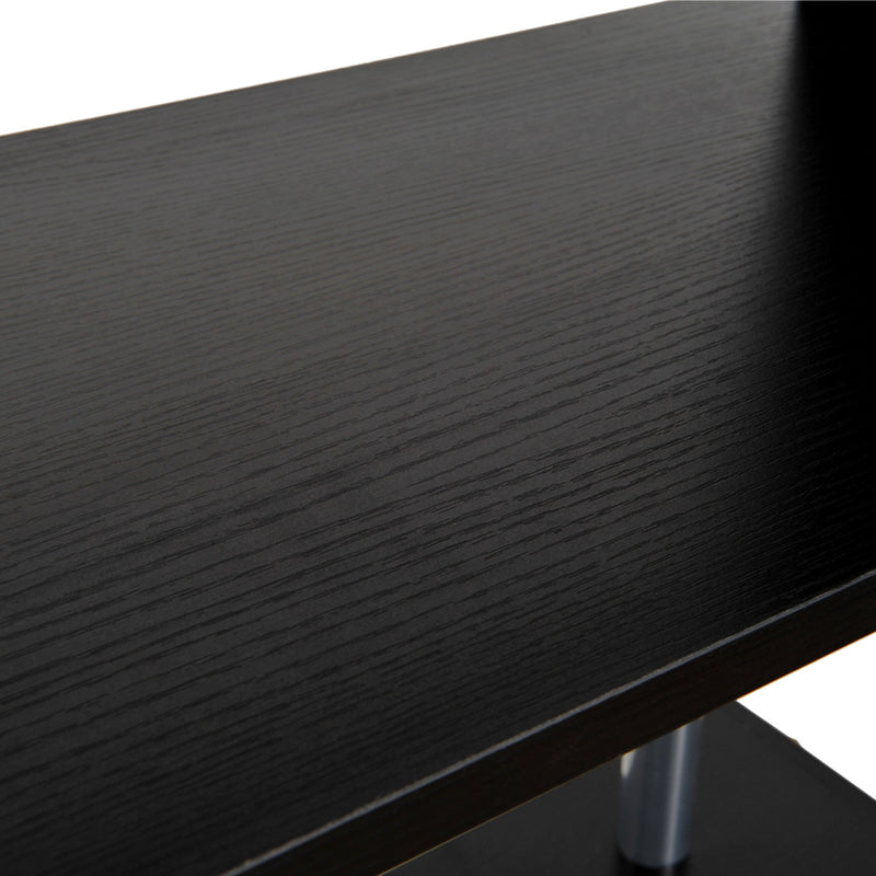 Libreria in Legno a Parete Mobili Ufficio Scaffale Nero 80x30x145 cm 