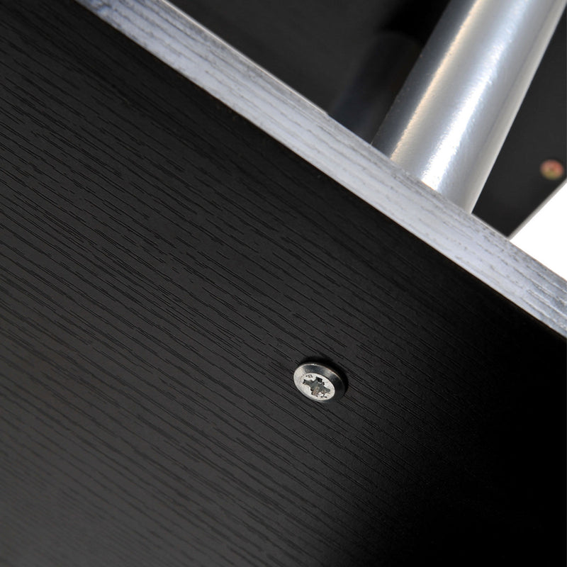 Libreria in Legno a Parete Mobili Ufficio Scaffale Nero 80x30x145 cm 