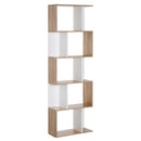 Libreria da Muro Moderna 5 Ripiani in Legno Bianco 60x24x1184.5 cm 