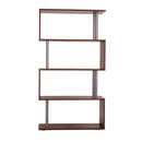 Libreria da Parete in Legno Noce 80x30x145 cm 