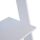 Libreria 5 Ripiani Aperti Design Moderno in Legno Bianco 50x40x195 cm 