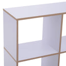 Libreria a 6 Scomparti Aperti con Rotelle in Legno Bianco 120x30x80 cm 