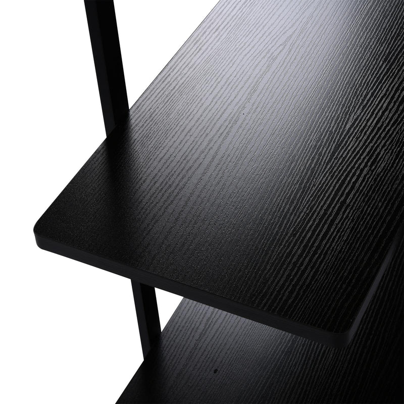 Libreria Scaffale a 4 ripiani aperti stile industriale in acciaio Nero 105x33.8x138 cm 