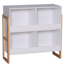 Libreria a Cubo Design Moderno Legno Bianco 86x34x82.5 cm 