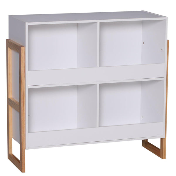sconto Libreria a Cubo Design Moderno Legno Bianco 86x34x82.5 cm