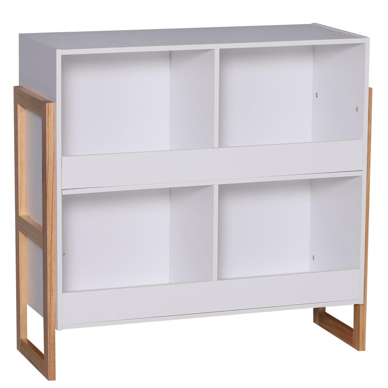 Libreria a Cubo Design Moderno Legno Bianco 86x34x82.5 cm 