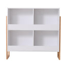 Libreria a Cubo Design Moderno Legno Bianco 86x34x82.5 cm 