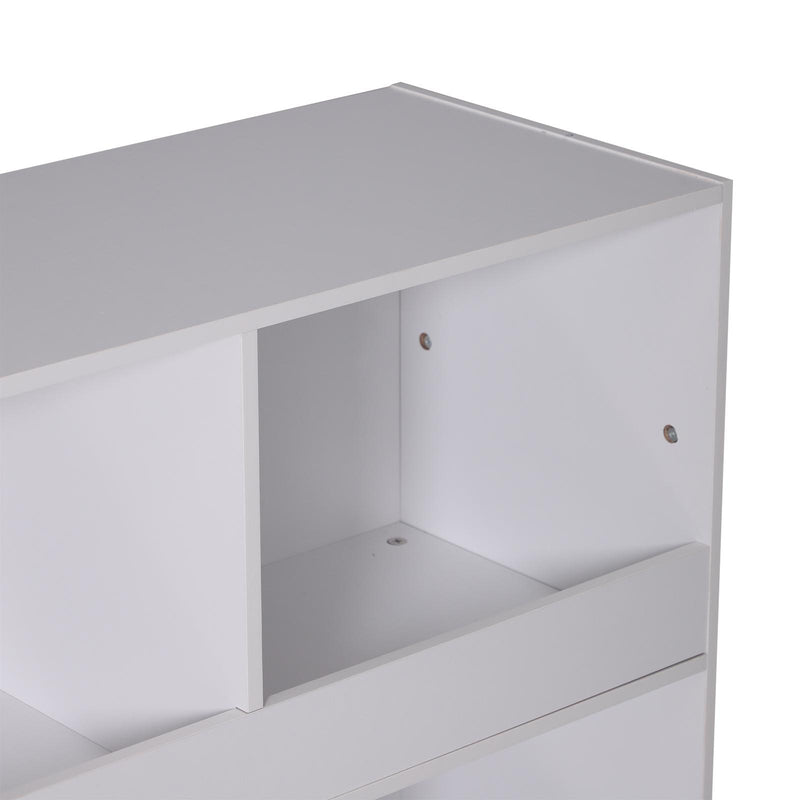 Libreria a Cubo Design Moderno Legno Bianco 86x34x82.5 cm 