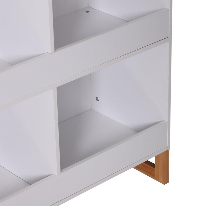 Libreria a Cubo Design Moderno Legno Bianco 86x34x82.5 cm 