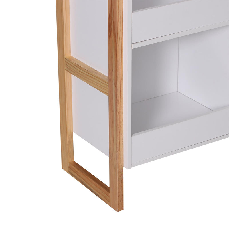 Libreria a Cubo Design Moderno Legno Bianco 86x34x82.5 cm 