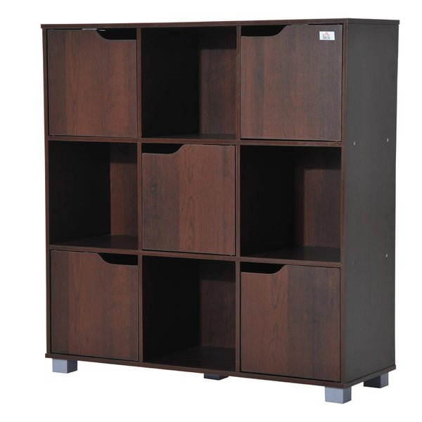 Libreria in Legno da Terra con 9 Scompartimenti Marrone 89.5x30x93 cm prezzo