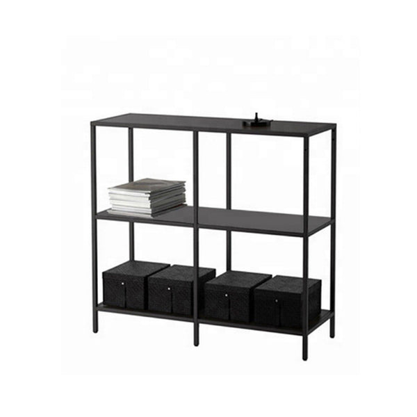 prezzo Libreria Scaffale in Metallo 3 Ripiani Nero 100x36x94,5 cm