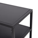 Libreria Scaffale in Metallo 3 Ripiani Nero 100x36x94,5 cm 