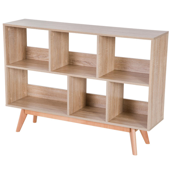 Libreria Mobile Ingresso con Piedini Legno Naturale 120.5x30x85.5 cm sconto