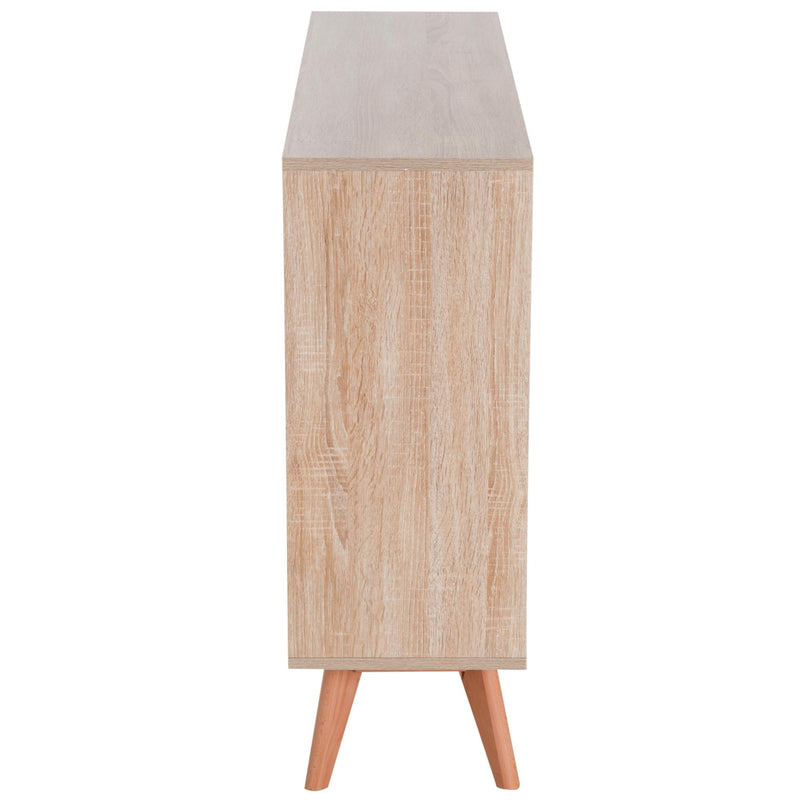 Libreria Mobile Ingresso con Piedini Legno Naturale 120.5x30x85.5 cm 