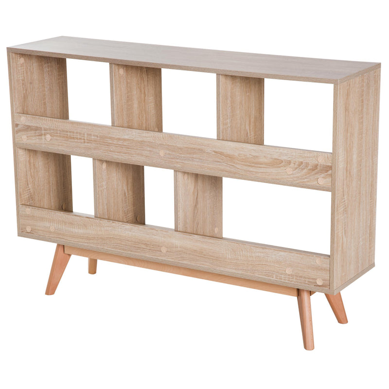 Libreria Mobile Ingresso con Piedini Legno Naturale 120.5x30x85.5 cm 