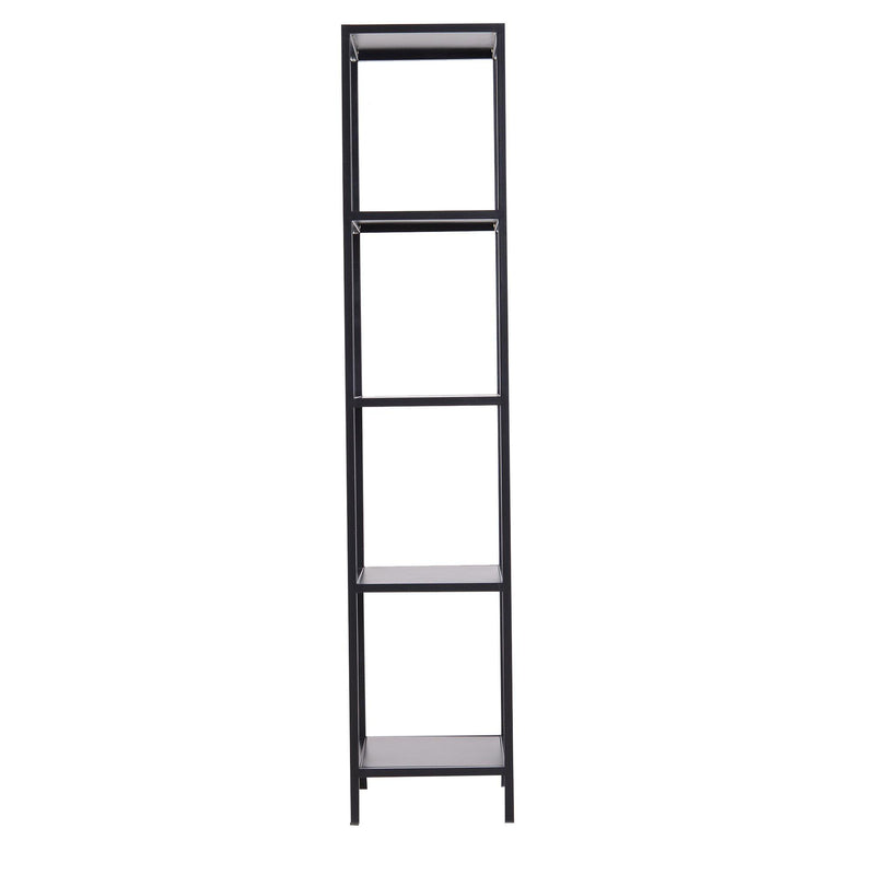 Libreria Scaffale 5 Ripiani in Metallo Nero 51x36x175 cm 