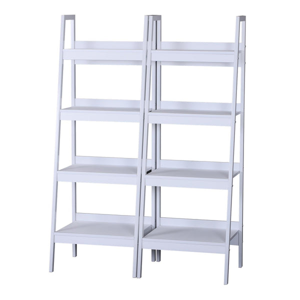 Libreria a Scala in Legno Componibile Bianco 52x45x148 cm acquista