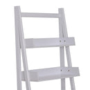 Libreria Scaffale a Scala con Mensole in Legno Bianco 65x40x180 cm 