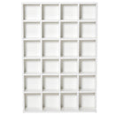 Libreria in Legno 24 Scomparti Bianco 130.5x89x20 cm 