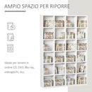 Libreria in Legno 24 Scomparti Bianco 130.5x89x20 cm 