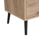 Libreria in Stile Nordico in Legno Truciolato Rovere 68.5x30x120.5 cm 