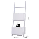 Libreria Scaffale 3 Ripiani 2 Armadietti Design Moderno in Legno Bianco 70x40x195 cm 