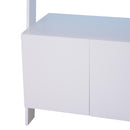 Libreria Scaffale 3 Ripiani 2 Armadietti Design Moderno in Legno Bianco 70x40x195 cm 