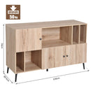 Libreria in Stile Nordico Rovere 120x38.5x74 cm 